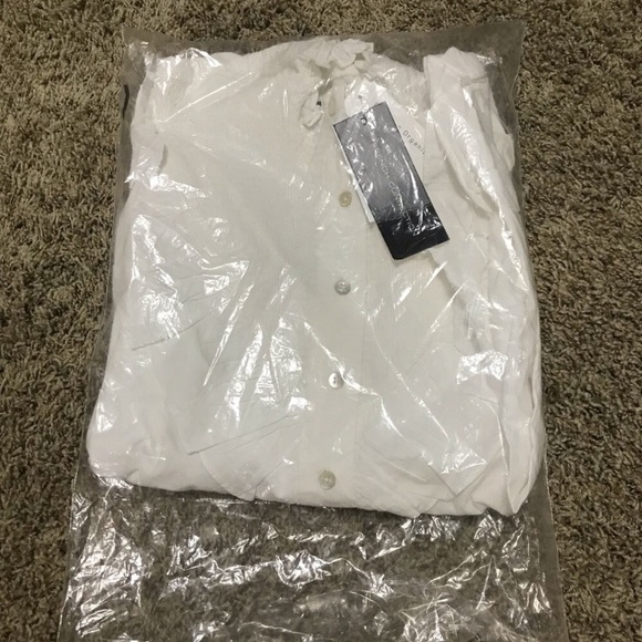 French Connection Organic Rhodes Poplin Smock Neck Top - Picture 3 of 4